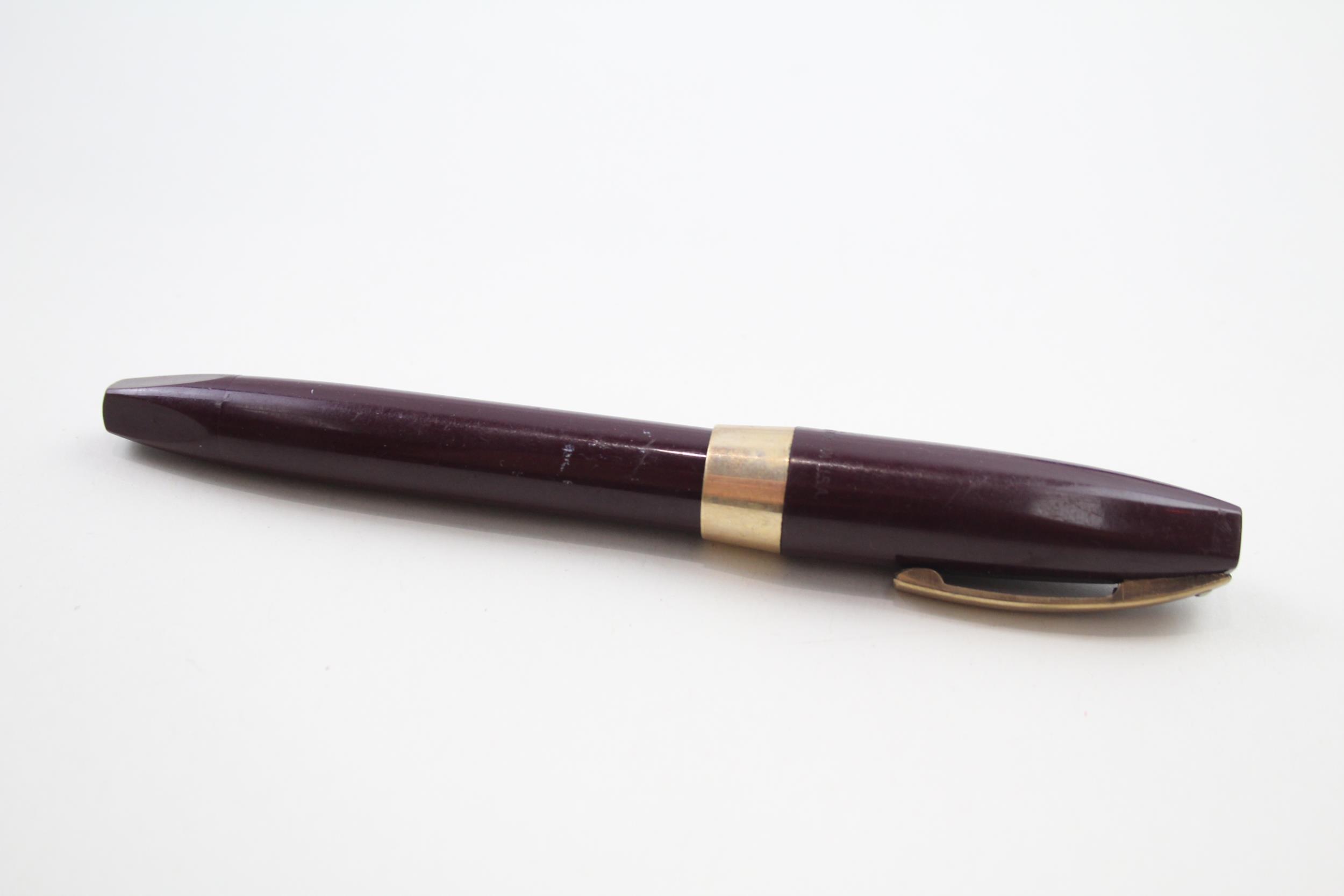 Vintage SHEAFFERF PFM Pen For Men Burgundy Fountain Pen w/ 14ct Nib WRITING - Dip Tested & WRITING - Image 7 of 7