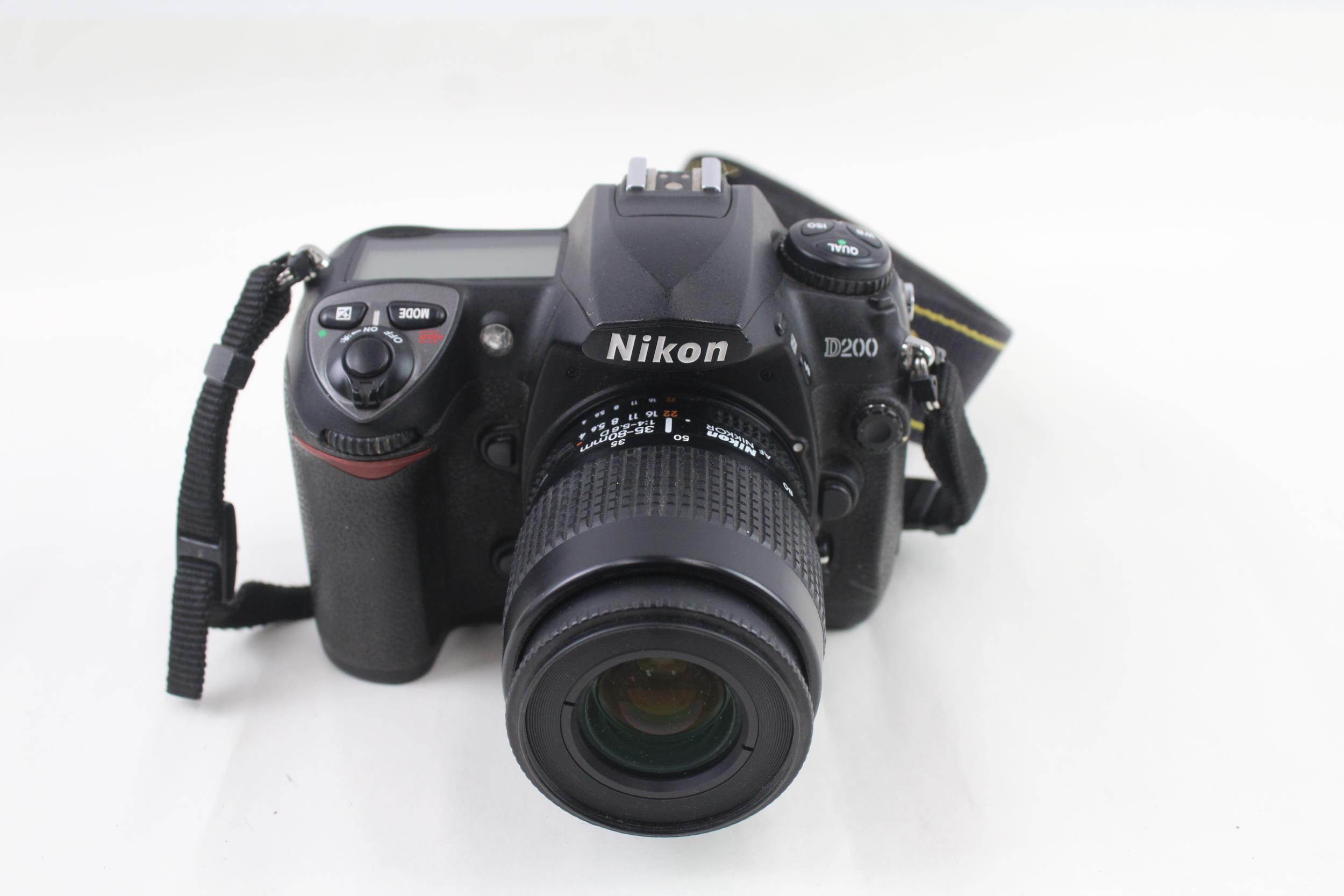 Nikon D200 DSLR Digital Camera Working w/ Nikon AF Nikkor 35-80mm F/4-5.6 D - Nikon D200 DSLR - Image 2 of 7