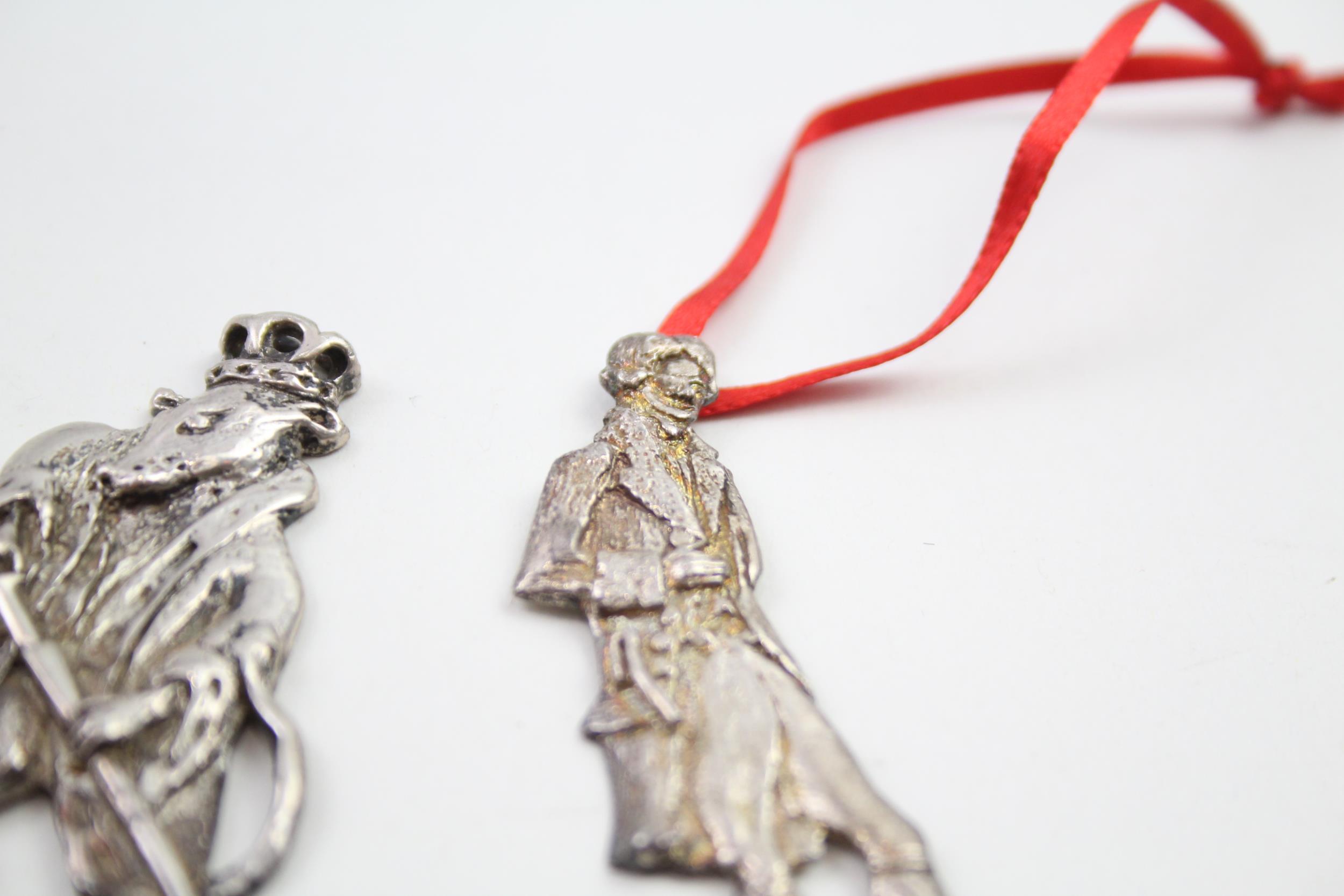 3 x Vintage .925 Sterling Silver Novelty Portrait Ornaments Inc Soldier 35g - Approx Height - 6. - Image 7 of 7