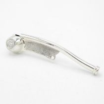 Silver Bosun's Whistle not hallmarked but tests as 925 silver (20g) 100mm long