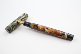 Vintage PARKER Duofold Yellow / Mustard Fountain Pen w/ 18ct Gold Nib WRITING - Dip Tested & WRITING