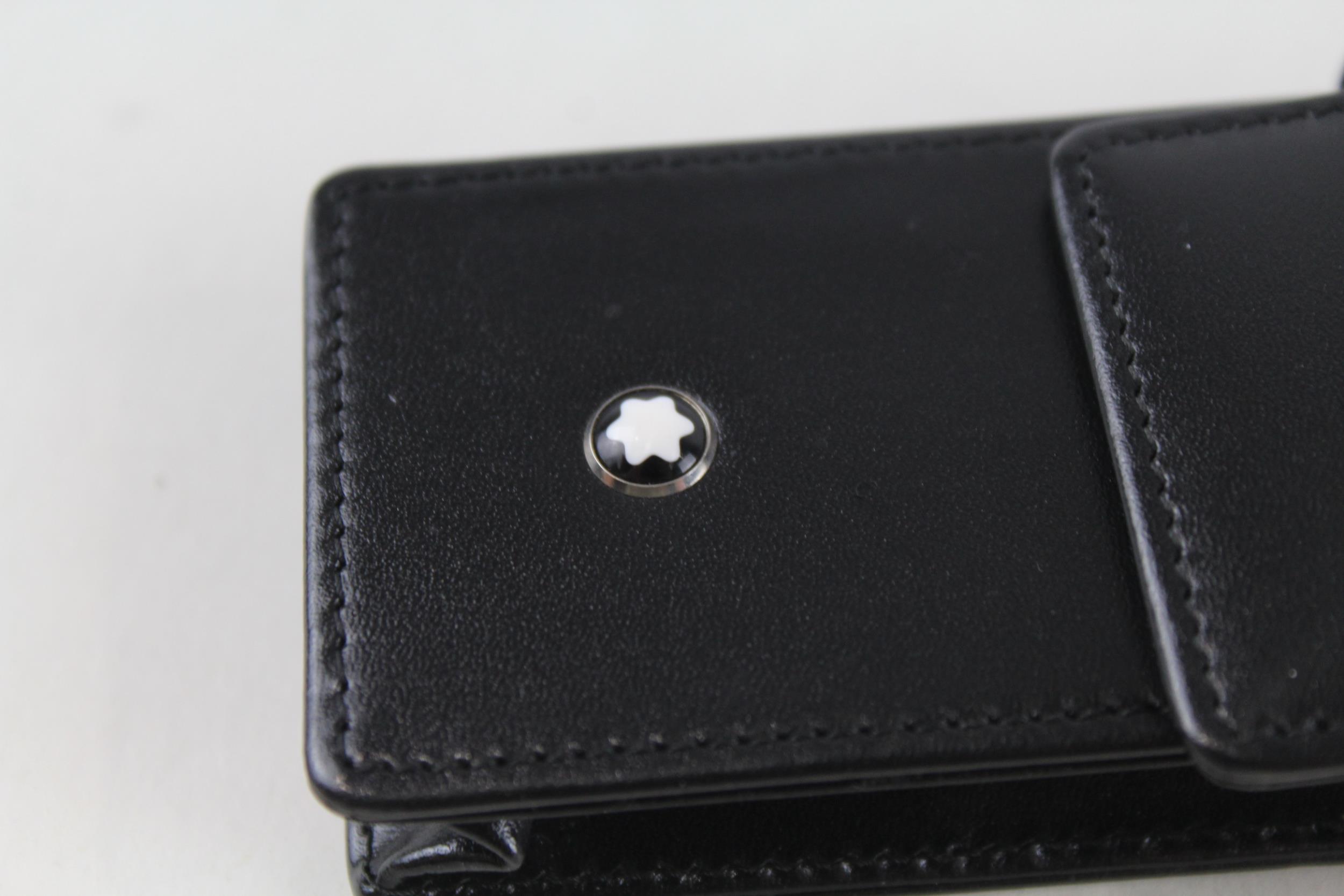 MONTBLANC Meisterstuck Black Leather 2 Compartment Pen Pouch - Dimensions - 4.5cm(w) x 17cm(h) In - Image 2 of 5
