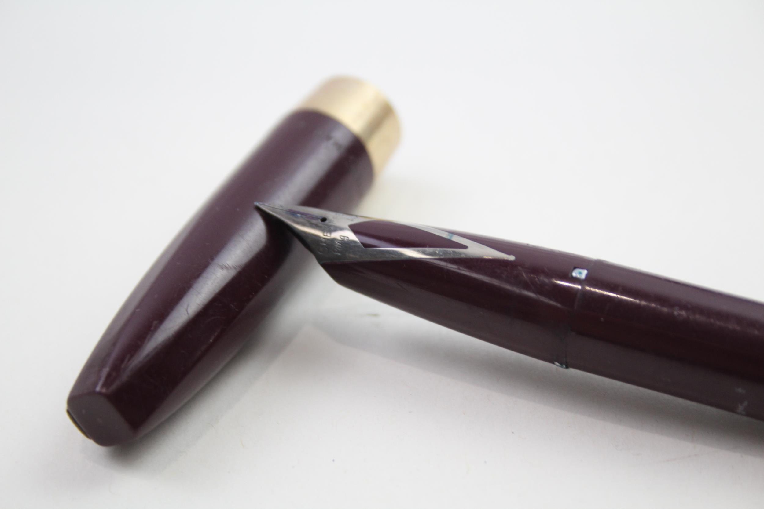 Vintage SHEAFFERF PFM Pen For Men Burgundy Fountain Pen w/ 14ct Nib WRITING - Dip Tested & WRITING - Image 2 of 7