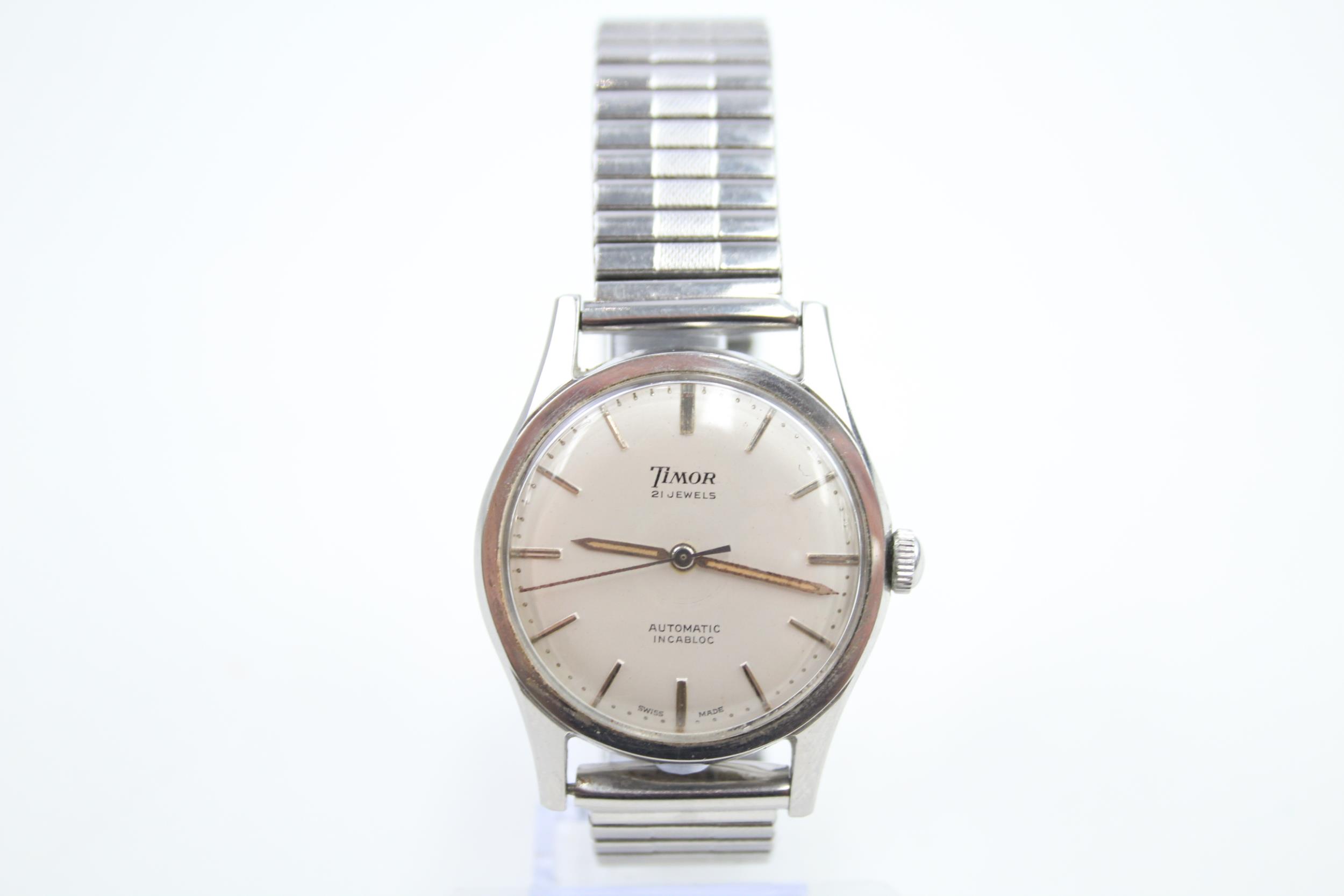 Timor Vintage Stainless Steel WRISTWATCH Automatic WORKING - Timor Vintage Stainless Steel