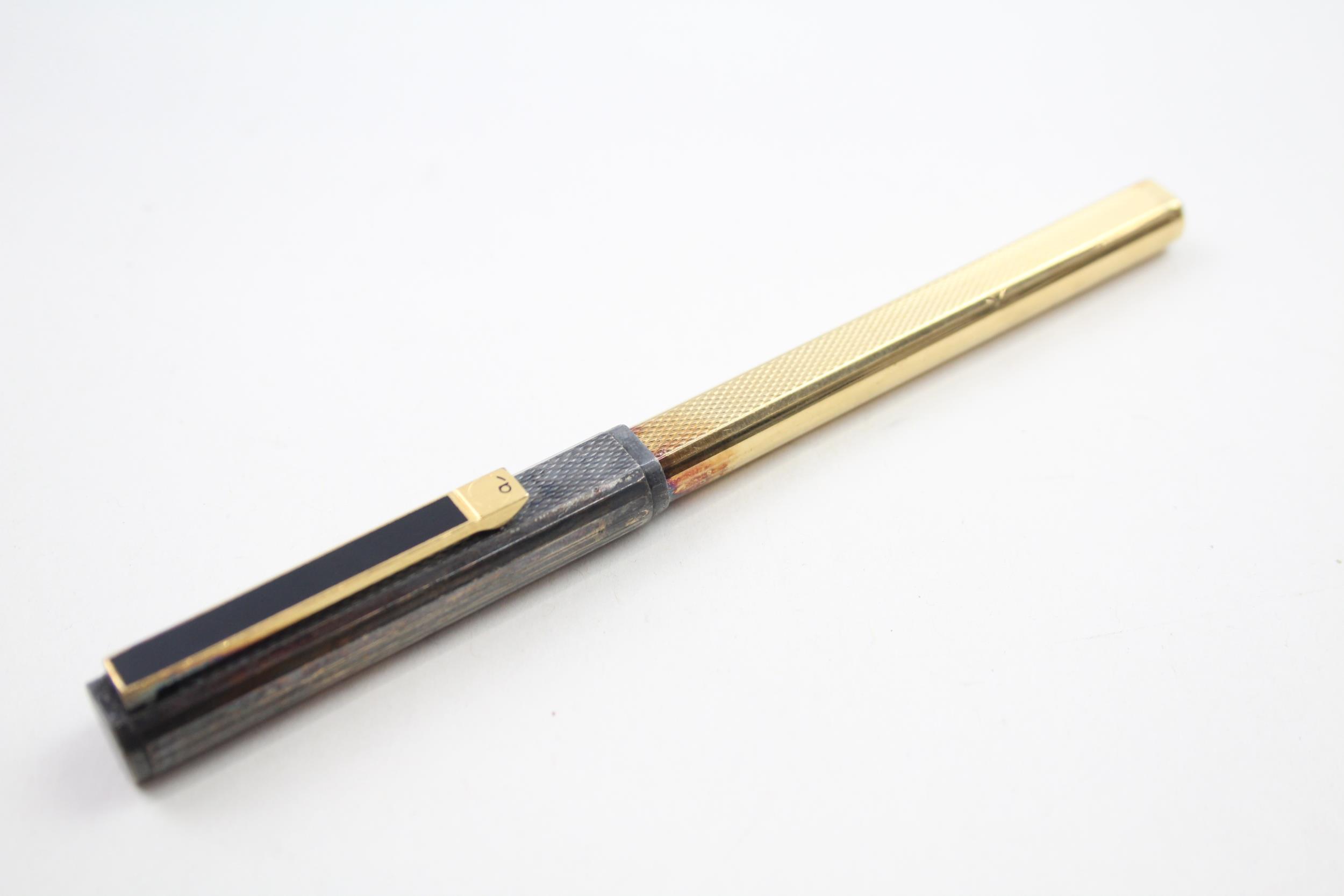 Vintage DUNHILL Gold Plated Ballpoint Biro Pen w/ .925 Sterling Silver Cap (29g) - WRITING In - Image 7 of 8