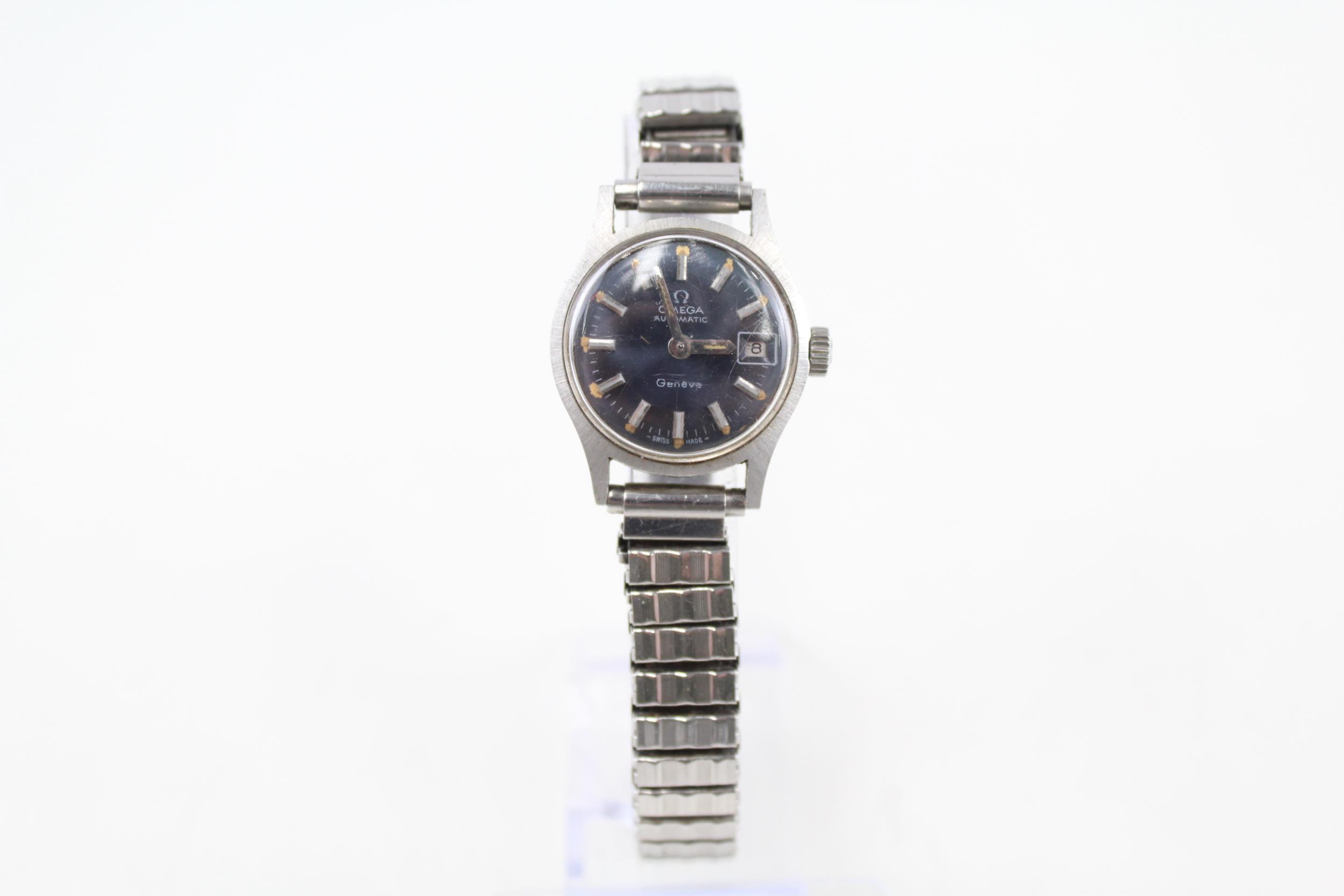 Women's Omega Geneve Stainless Steel WRISTWATCH Automatic WORKING - Women's Omega Geneve Stainless