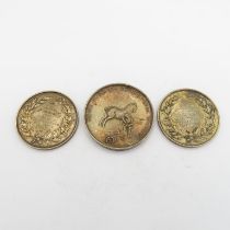 3x agricultural medals silver 145g