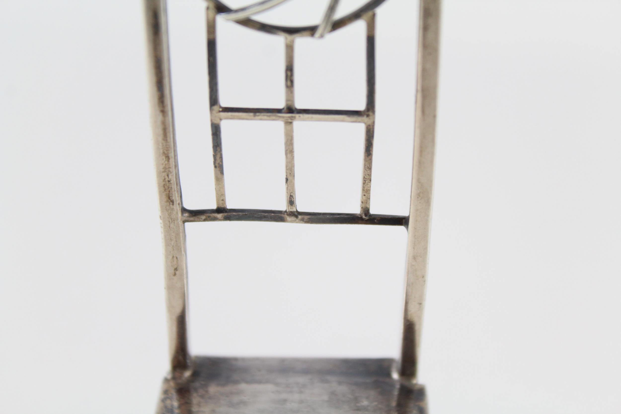 Vintage .925 Sterling Silver Art Nouveau Style Miniature Chair (30g) - XRF TESTED FOR PURITY - Image 3 of 7