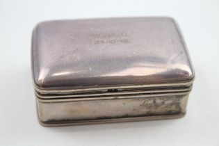 Antique Edwardian Hallmarked 1903 Birmingham Sterling Silver Jewellery Box (49g) - w/ Personal