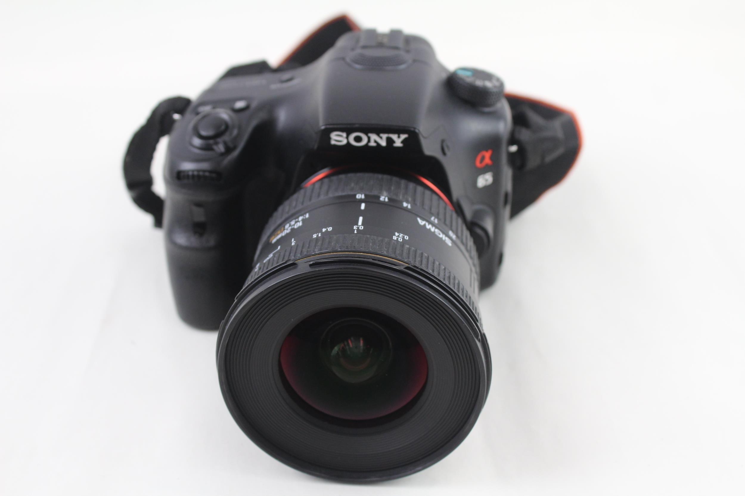 Sony A65 DSLR Digital Camera Working w/ Sigma 10-20mm F/4-5.6 DC - Sony A65 DSLR Digital Camera w/ - Image 2 of 6