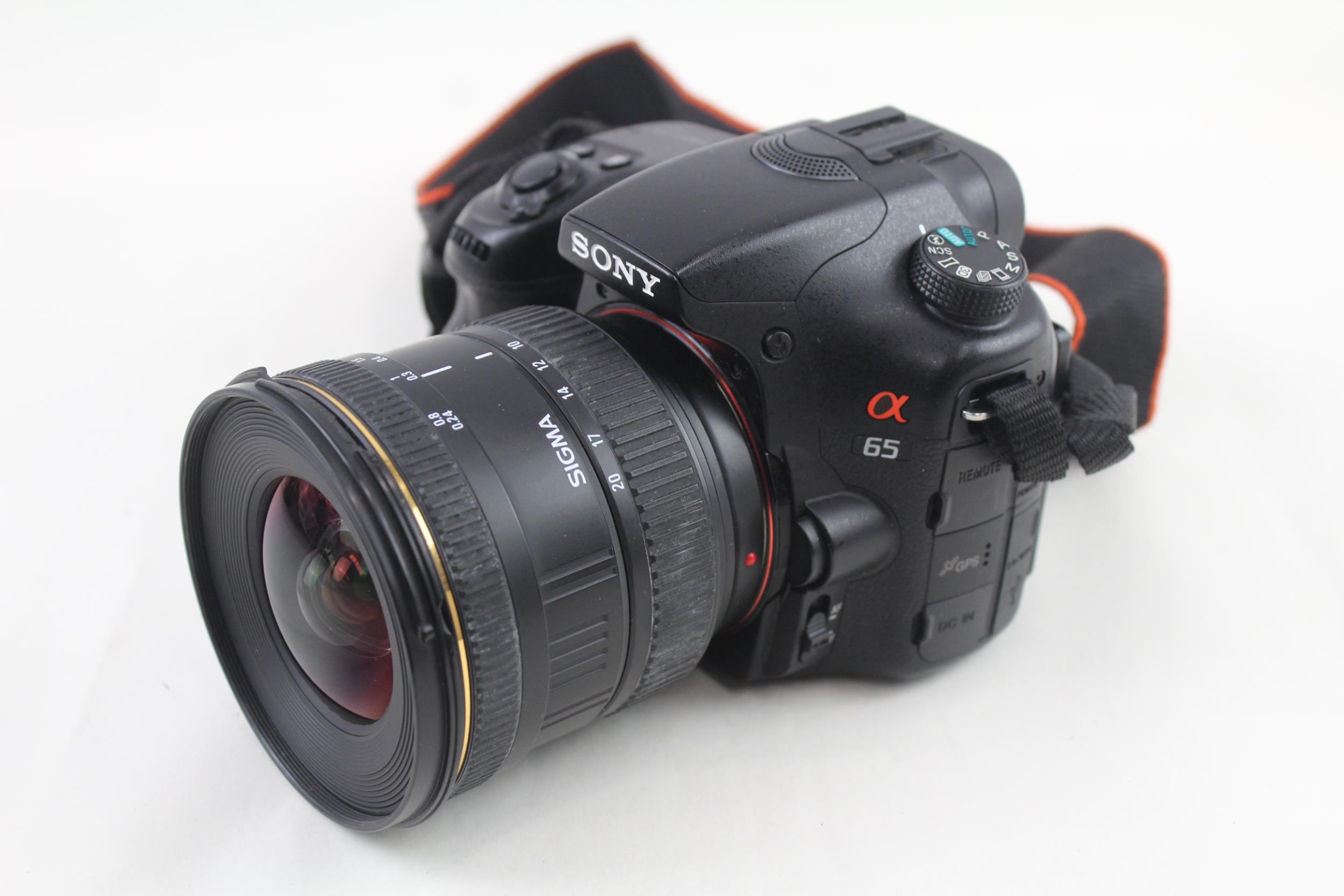 Sony A65 DSLR Digital Camera Working w/ Sigma 10-20mm F/4-5.6 DC - Sony A65 DSLR Digital Camera w/ - Image 3 of 6