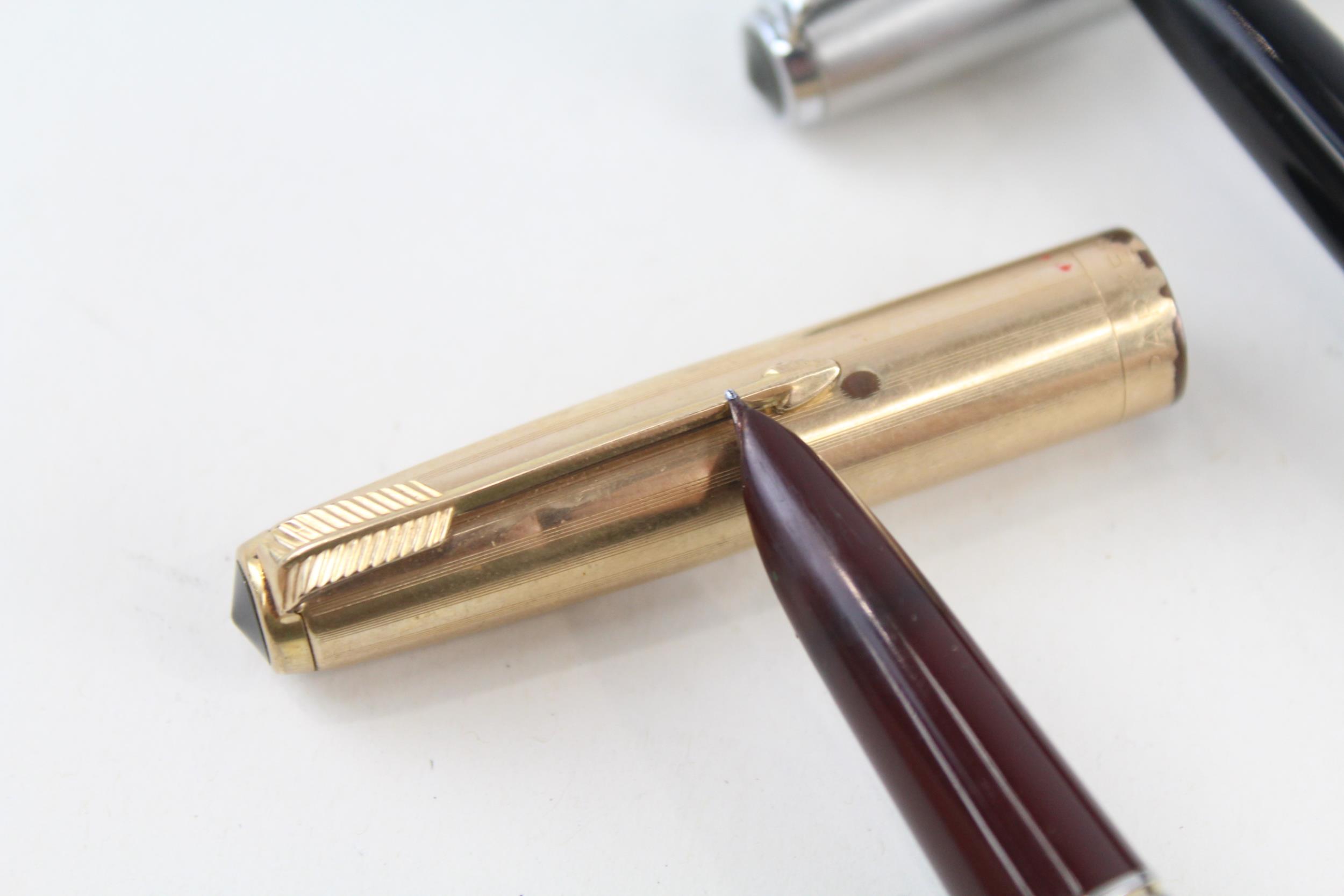 2 x Vintage PARKER 51 Fountain Pens 14ct Gold Nibs WRITING Inc Black Etc - Dip Tested & WRITING In - Image 5 of 7