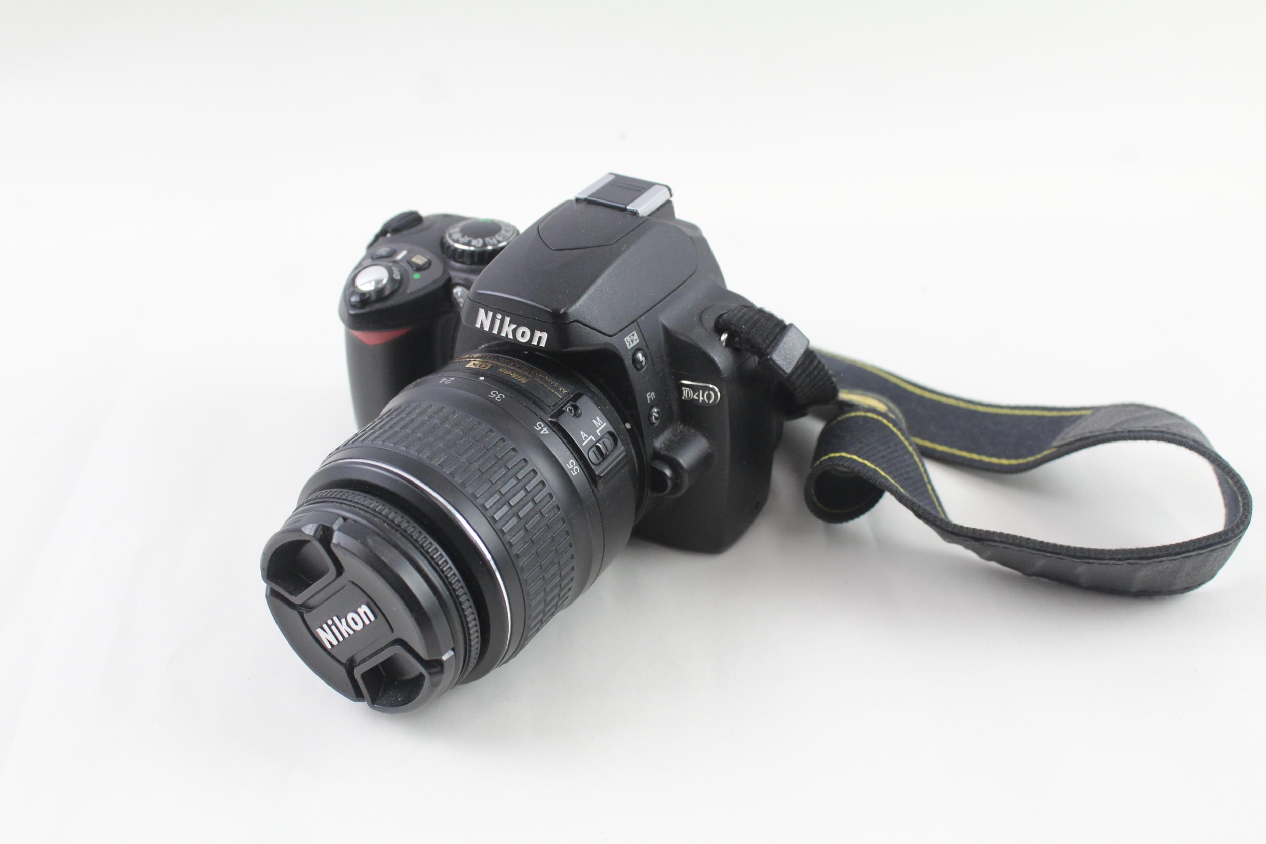Nikon D40 DSLR Digital Camera Working w/ Nikon AF Nikkor 18-55mm F/3.5-5.6 - Nikon D40 DSLR - Image 2 of 7