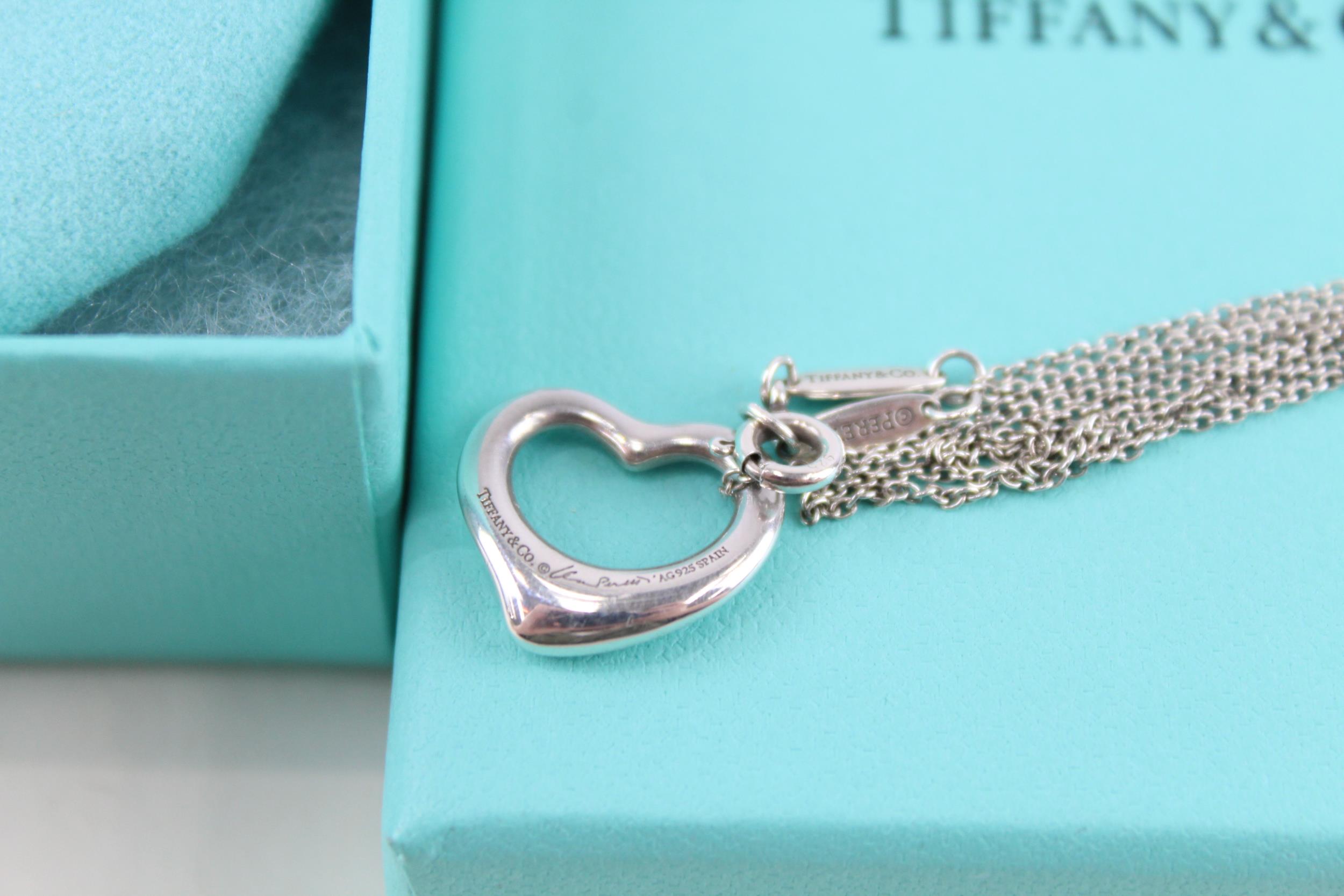 A silver heart pendant necklace by Elsa Peretti for Tiffany and Co (4g) - Image 2 of 5