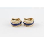 A pair of vintage clip on earrings by Burberry (g)