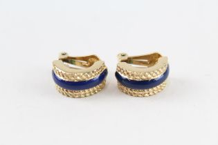 A pair of vintage clip on earrings by Burberry (g)