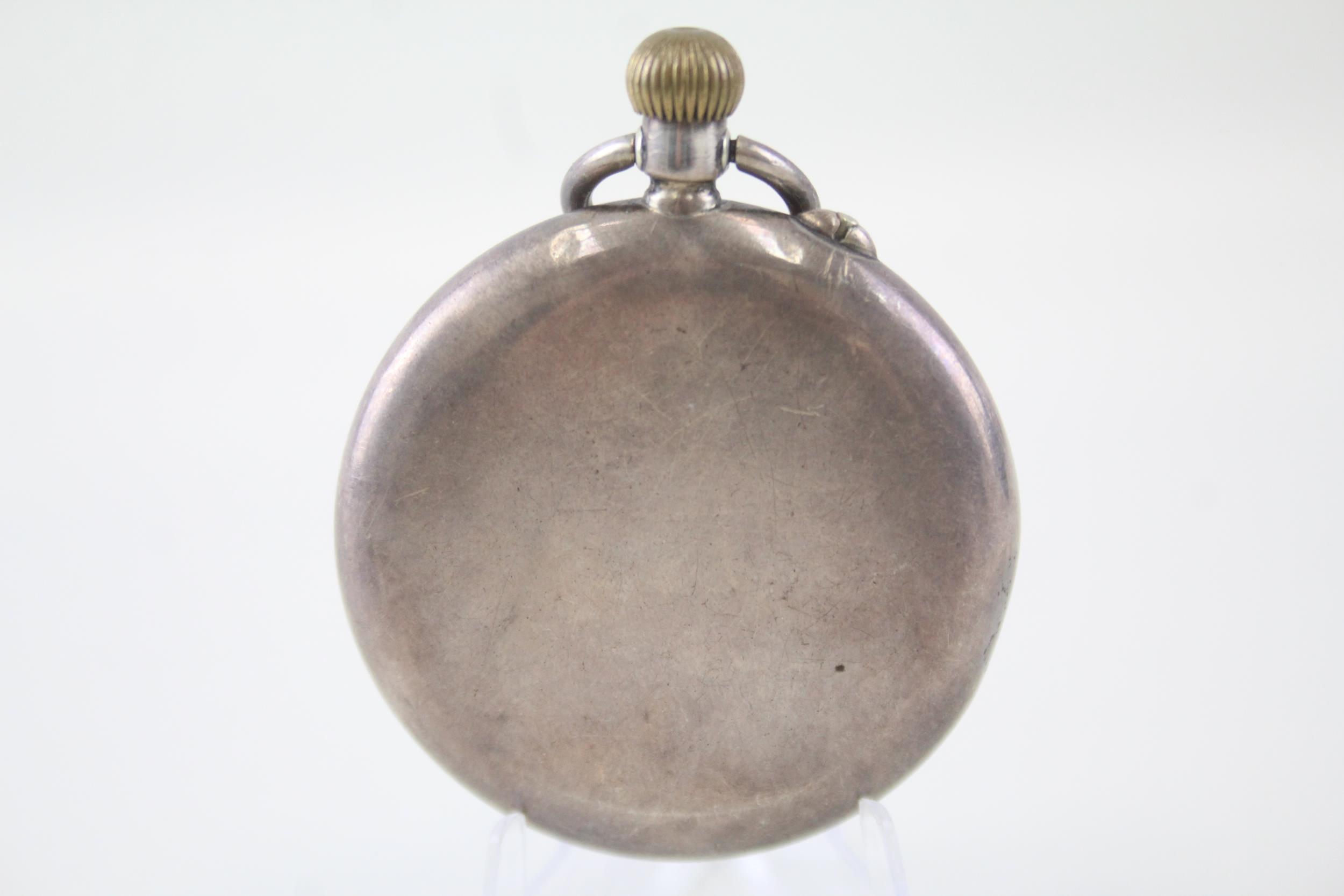 Sterling Silver Vintage Military Style Pocket Watch Hand-wind WORKING - Sterling Silver Vintage - Image 2 of 4