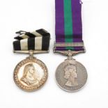 2x medals inc. GSM Malaya and Order of St. John GSM named 22484131 Lfn F. Sykes R.E.M.E. -