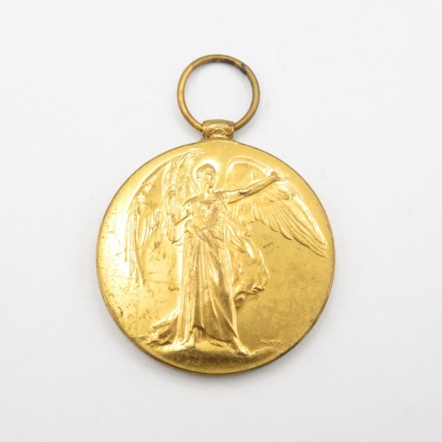 WWI Death Plaque and Victory medal named Joe Moss medal - 3387 Pte J Moss West Yorks - - Bild 4 aus 7