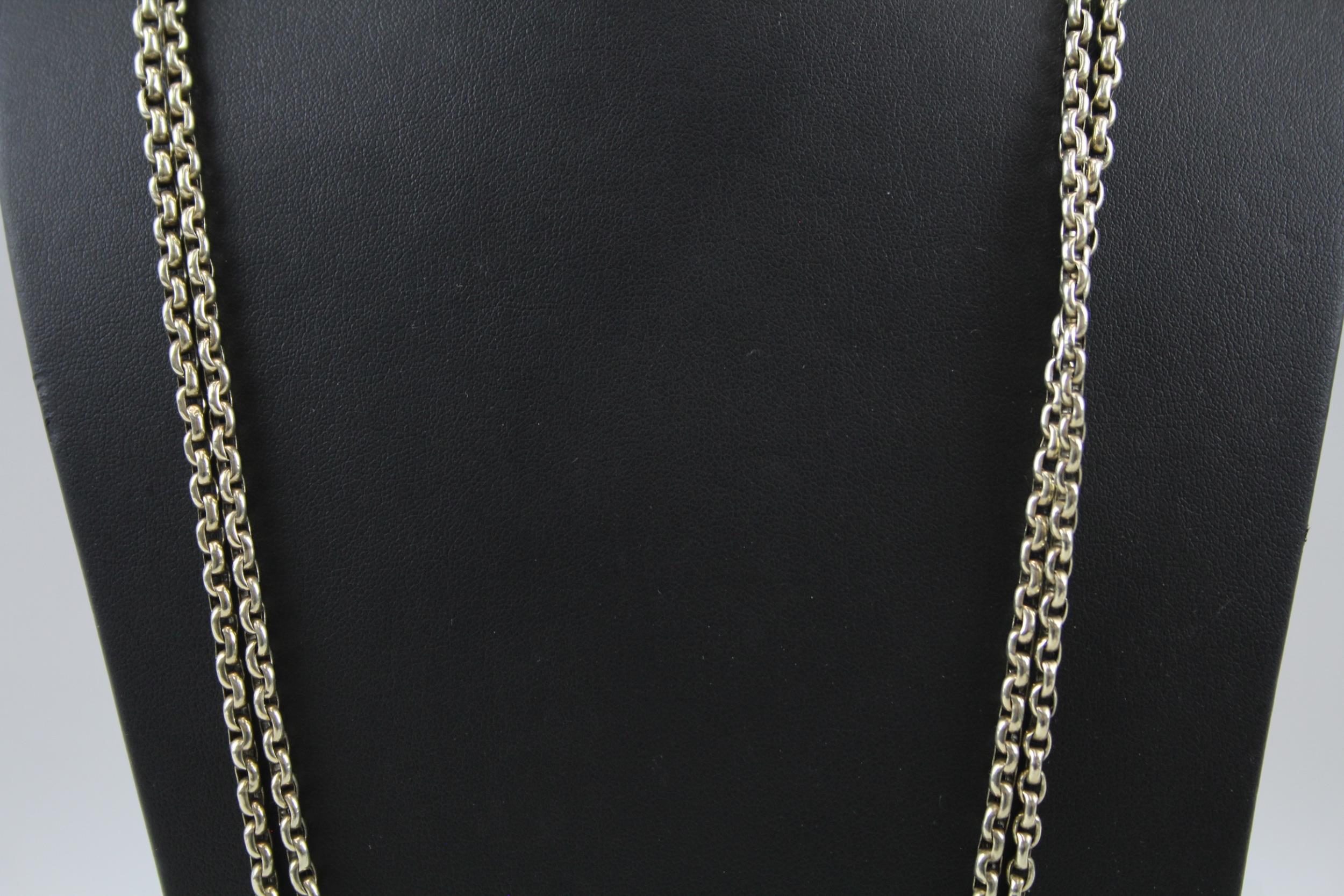 Silver antique guard chain (36g) - Image 3 of 6