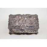 Vintage Hallmarked 1979 Birmingham Sterling Silver Cherub Trinket Box (25g) - Maker - R E Porter