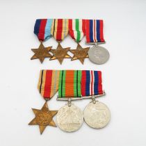 2x WWII mounted medal groups inc. Africa - Italy stars etc. -