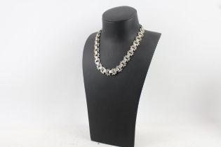 Silver antique bookchain necklace (42g)