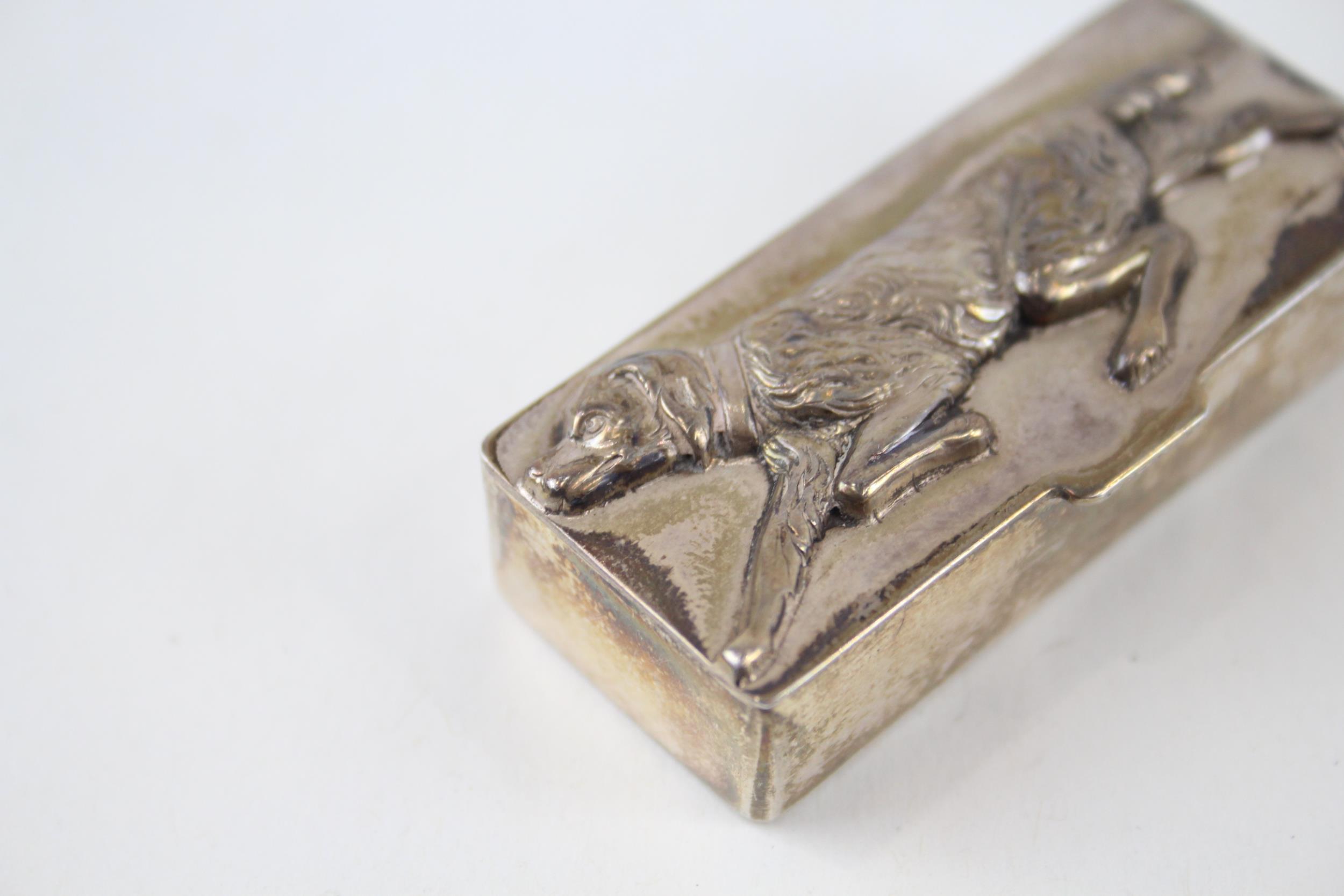 Vintage Hallmarked 1988 London Import Sterling Silver Spaniel Trinket Box (28g) - Maker - - Image 2 of 6