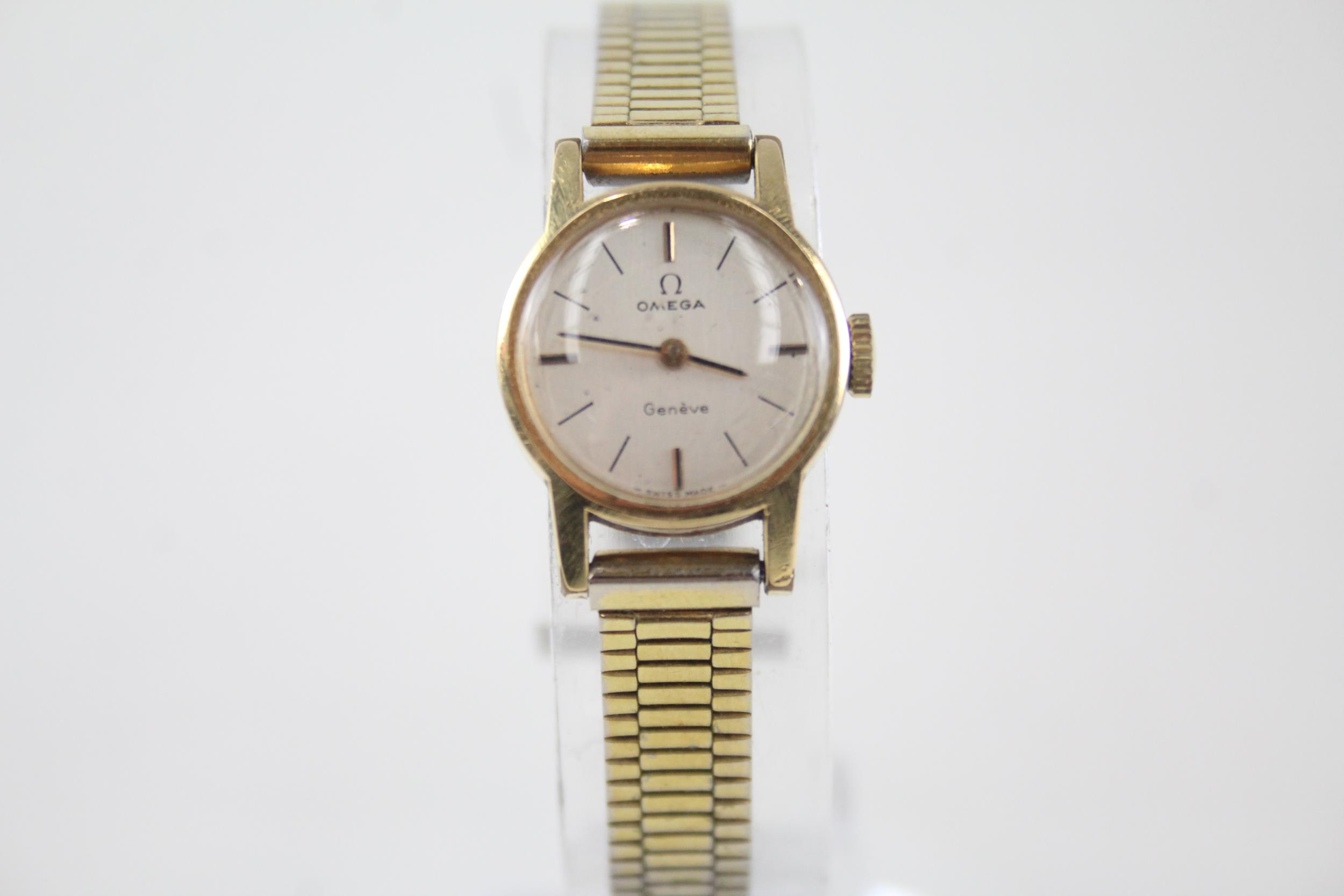 OMEGA GENEVE Ladies Vintage Gold Tone WRISTWATCH Hand-wind WORKING - OMEGA GENEVE Ladies Vintage