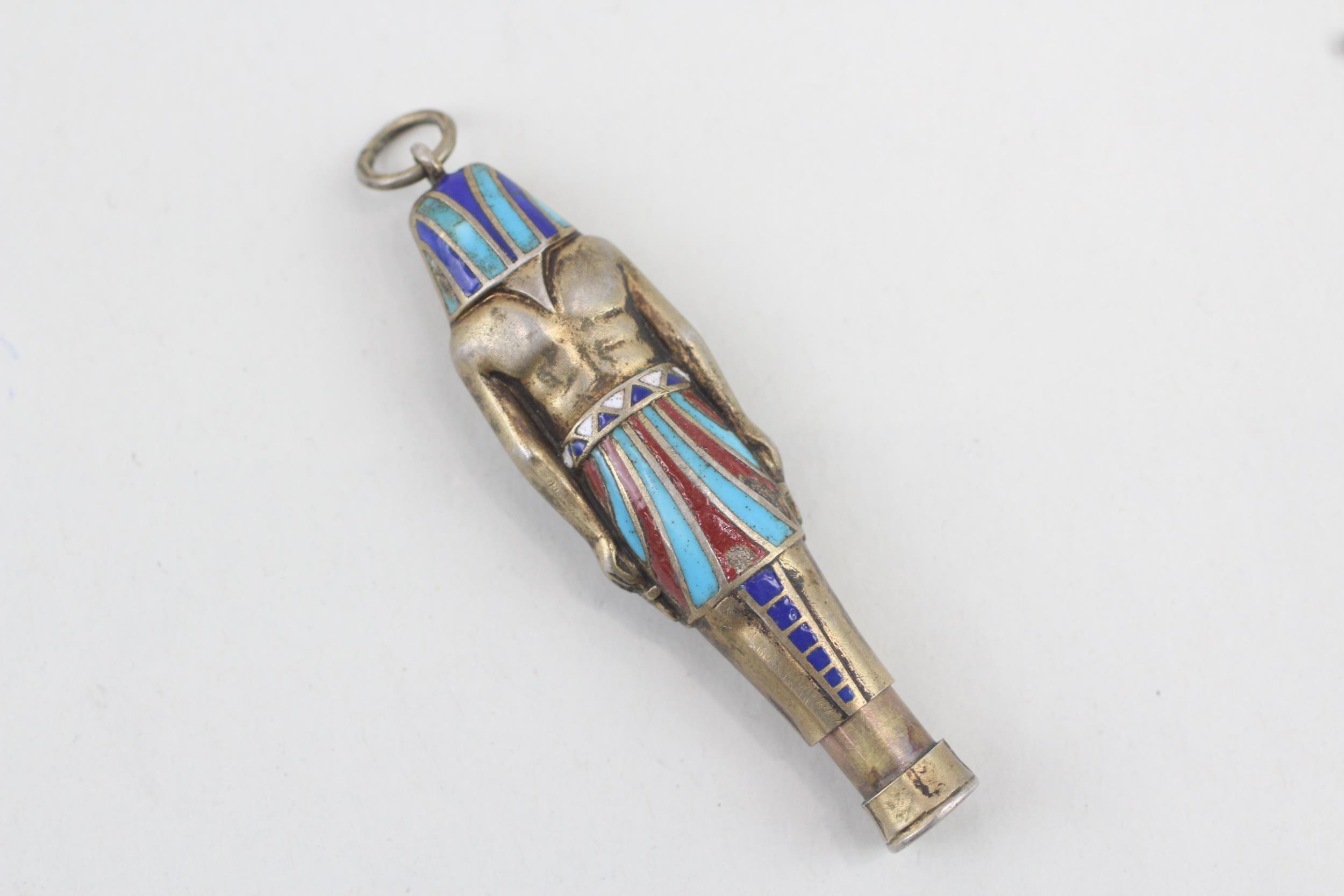 Silver Egyptian revival mechanical pencil (as found) (12g) - Image 2 of 6