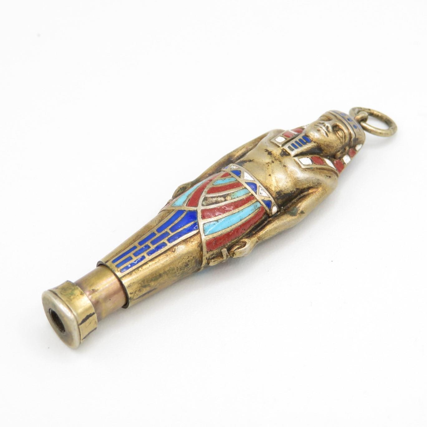 Silver Egyptian revival mechanical pencil (as found) (12g) - Image 6 of 6