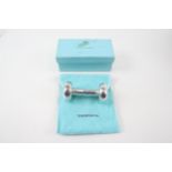 Vintage TIFFANY & CO. Stamped .925 Sterling Silver Plain Baby Rattle Boxed (27g) - Length - 7.2cm In