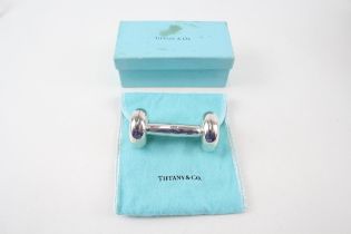 Vintage TIFFANY & CO. Stamped .925 Sterling Silver Plain Baby Rattle Boxed (27g) - Length - 7.2cm In