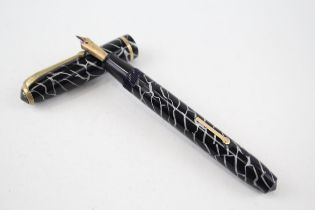 Vintage CONWAY STEWART 28 Black Fountain Pen w/ 14ct Gold Nib - Dip Tested & WRITING In vintage