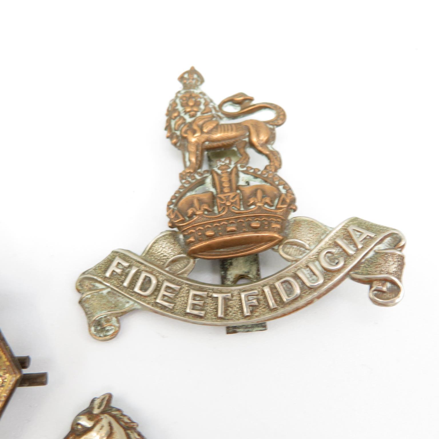 18x Military cap badges including Royal Scots Fusiliers and Lancers etc. - - Image 4 of 19