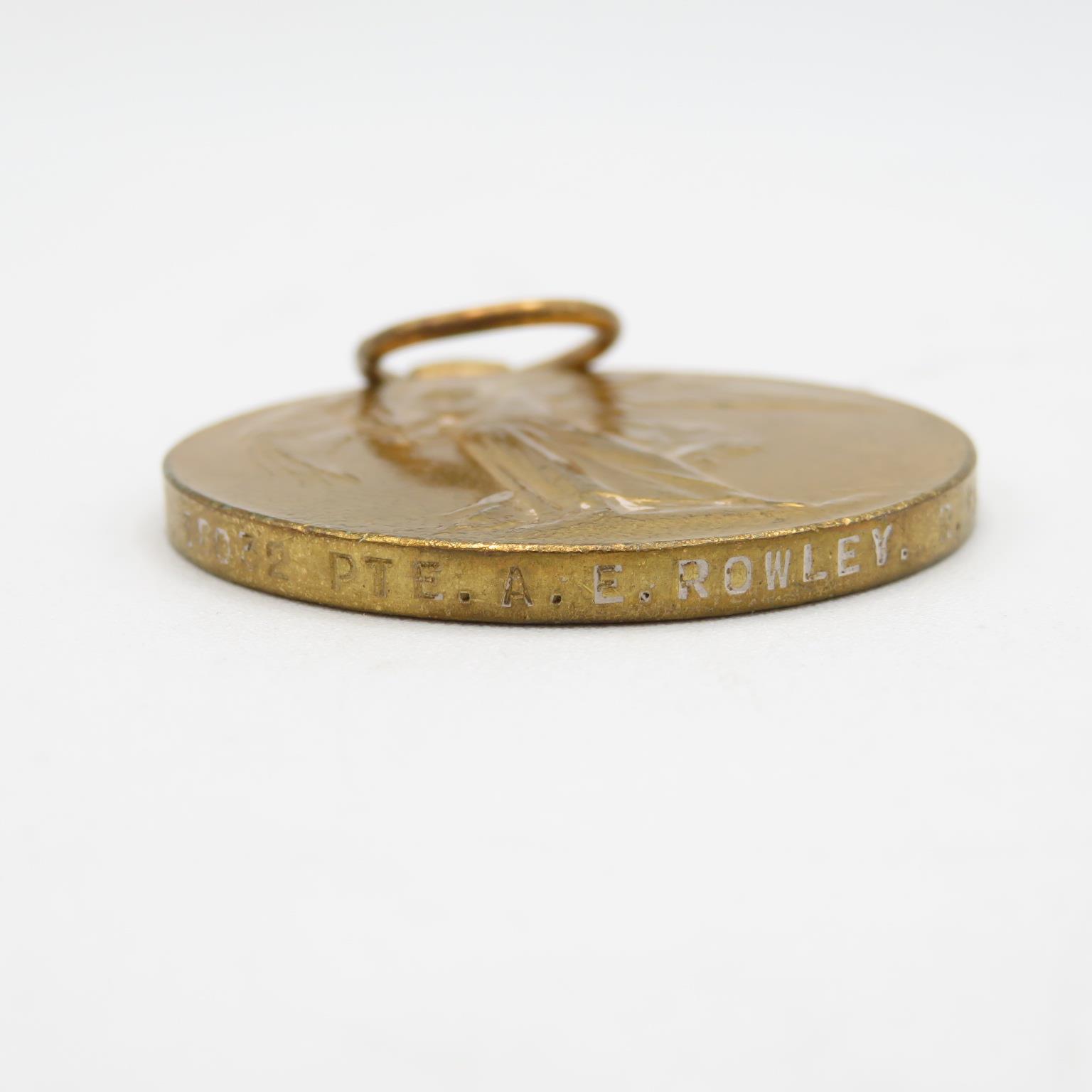 WWI Boxed medal pair and Death Plaque - Arthur Ernest Rowley medals 18032 Pte. - - Image 6 of 10