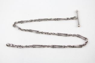 Silver antique watch chain with fancy figaro link (18g)