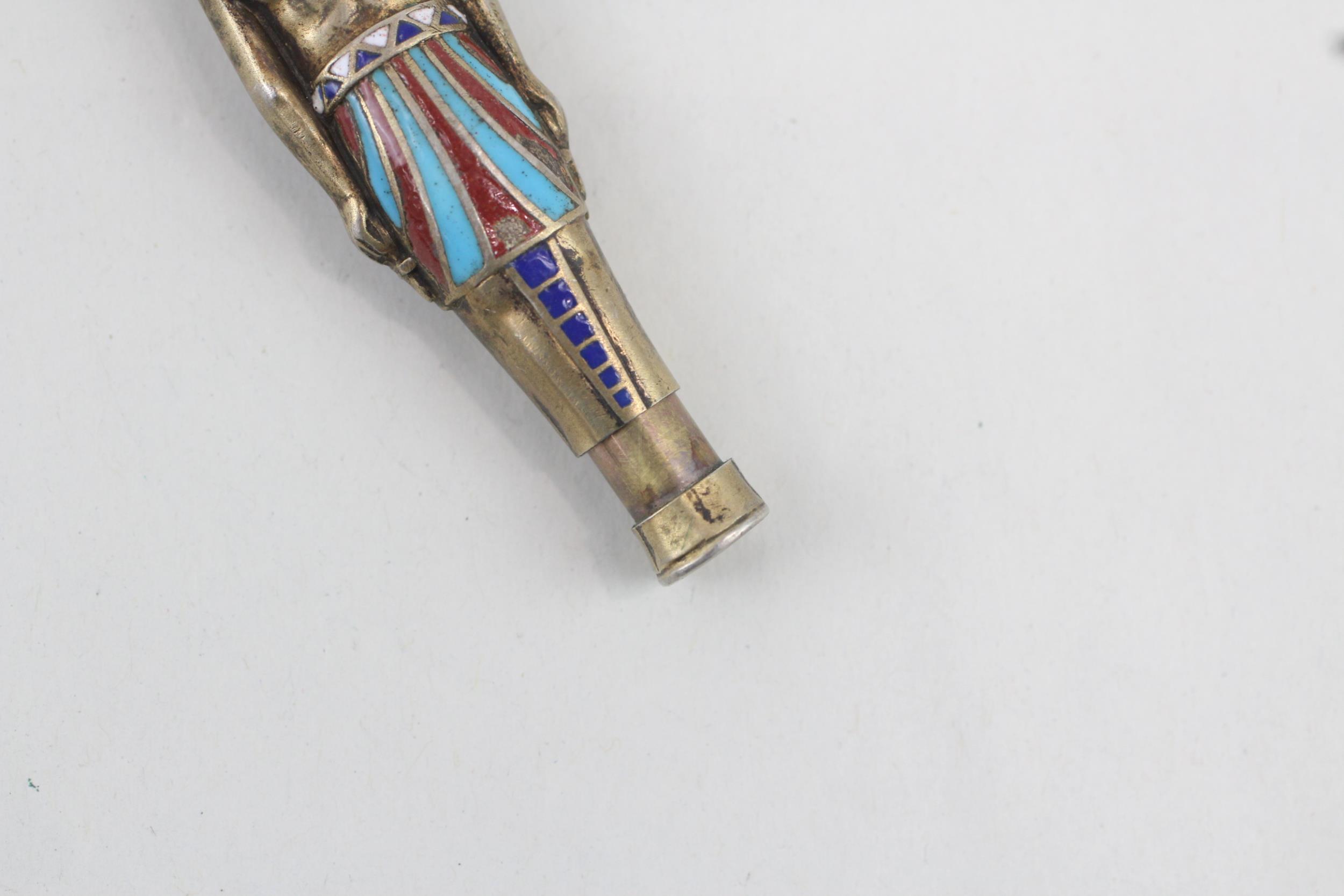 Silver Egyptian revival mechanical pencil (as found) (12g) - Image 4 of 6
