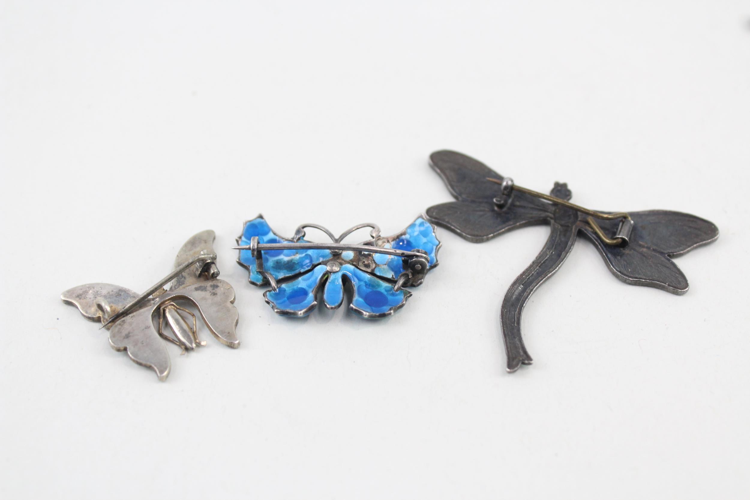 Antique bug brooches including silver (16g) - Image 5 of 7