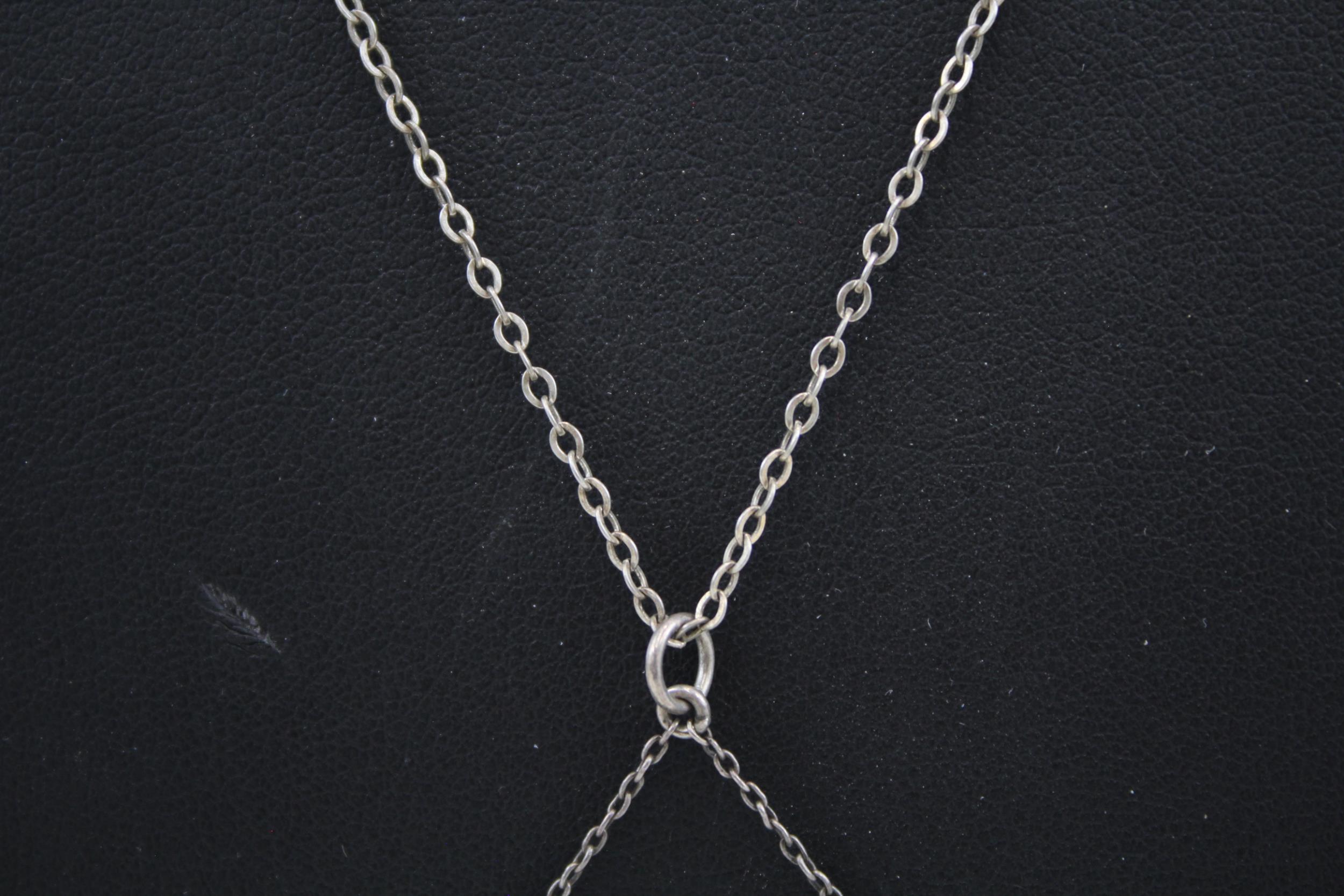Silver Arts & Crafts enamel necklace (7g) - Image 3 of 7