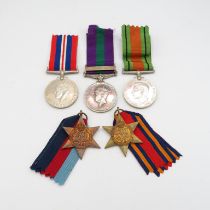 WWII GSM Palestine RAF medal group inc. Burma Star etc. GSM named 2230115 Act Cpl R Singleton RAF -