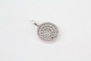 9ct gold diamond halo pendant - as seen