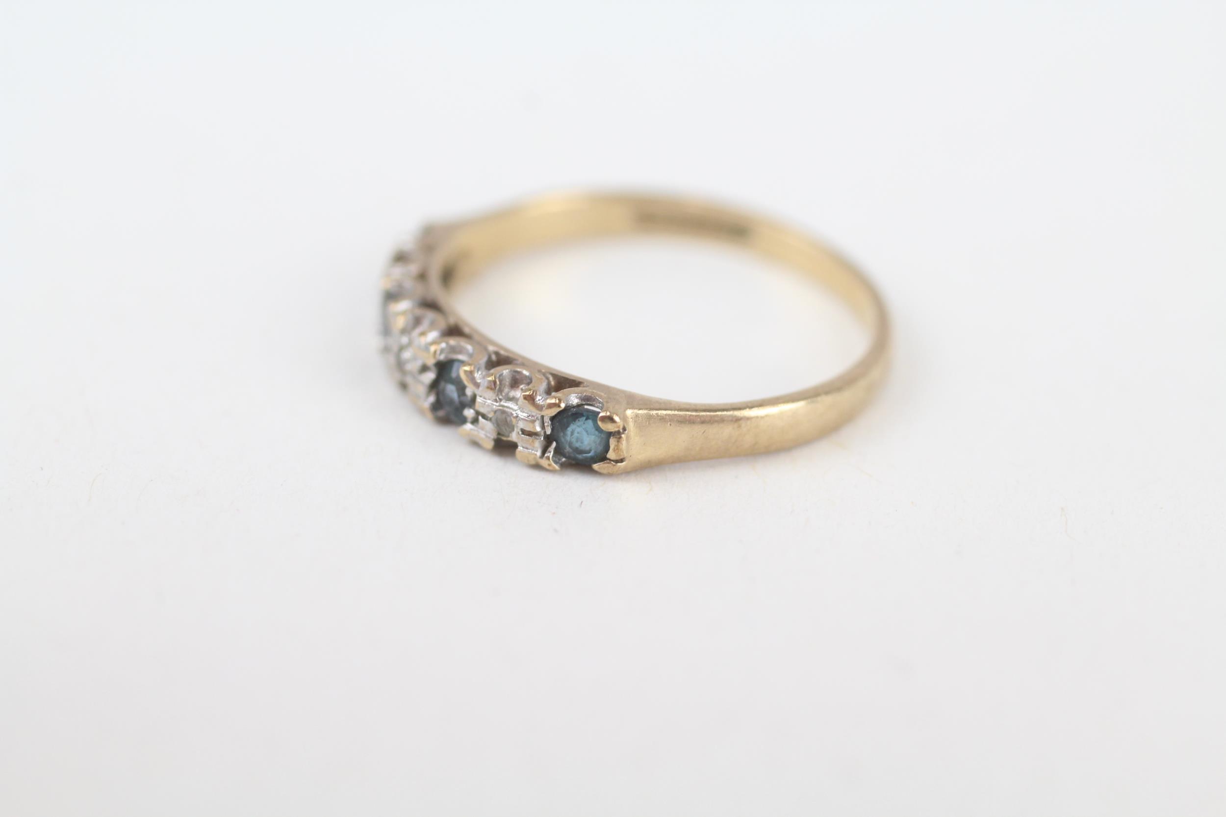9ct gold diamond & topaz dress ring Size L 1/2 1.5 g - Image 4 of 5