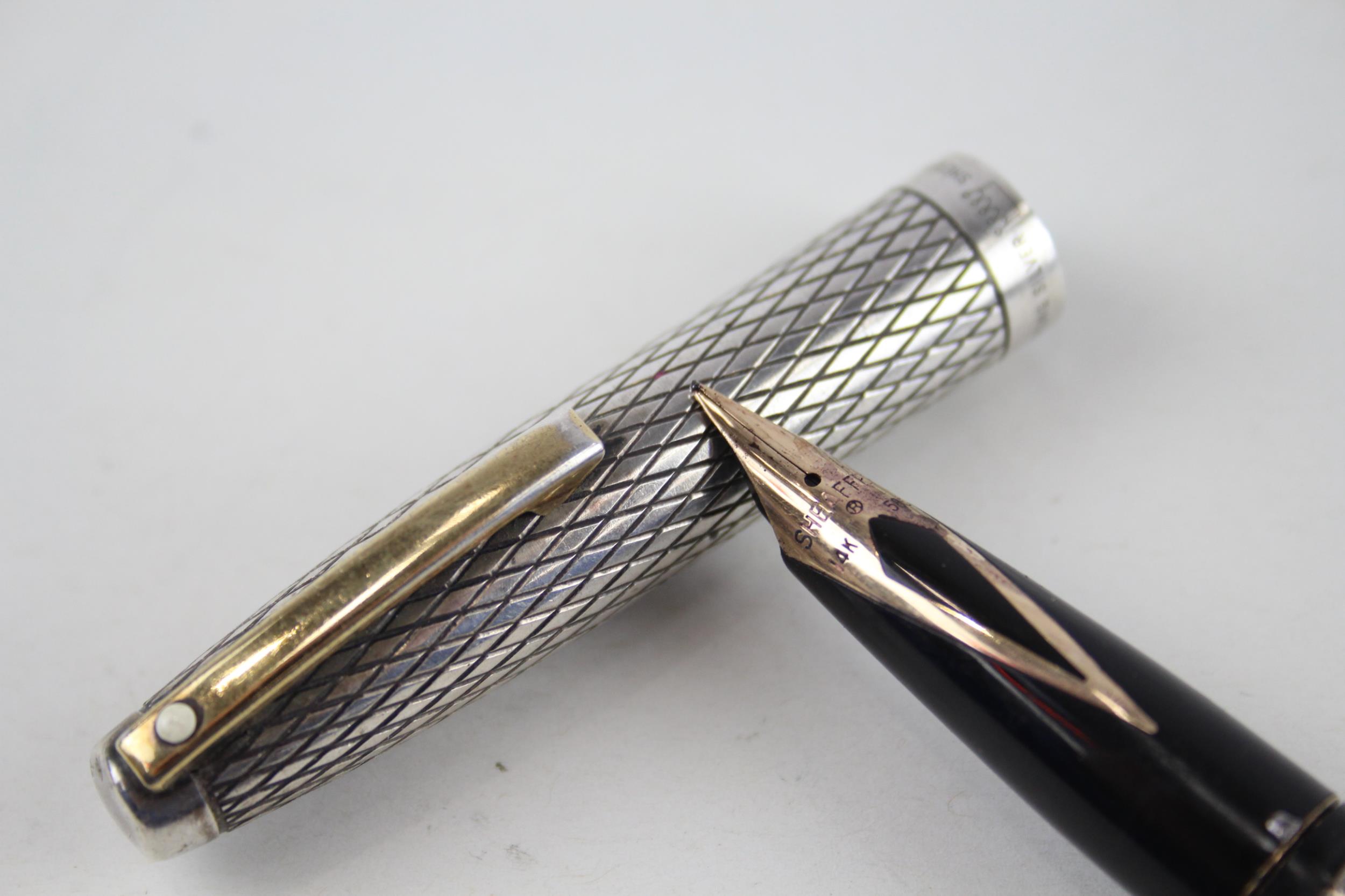 Vintage SHEAFFER Imperial .925 Sterling Silver Fountain Pen 14ct Nib WRITING - Dip Tested & - Image 2 of 4