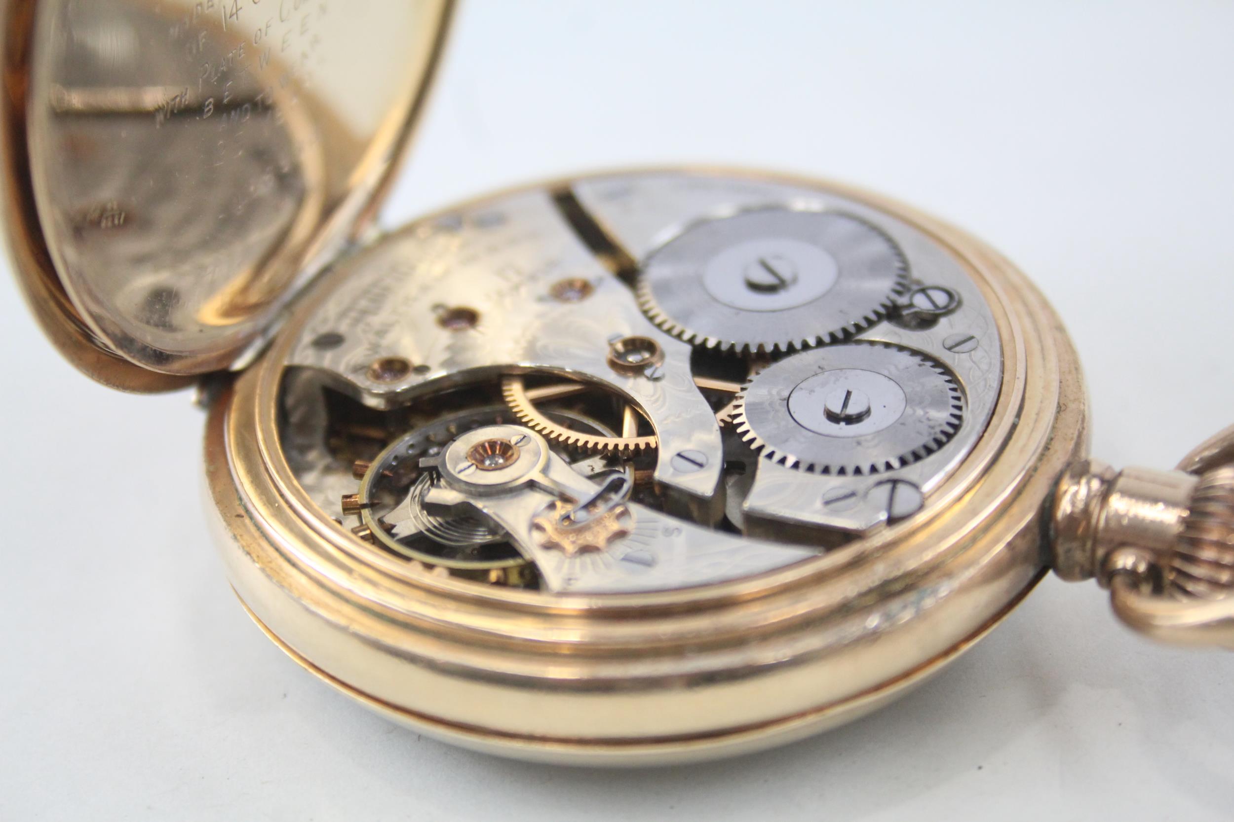WALTHAM Gents Rolled Gold Open Face Pocket Watch Hand-wind WORKING - WALTHAM Gents Rolled Gold - Image 3 of 5