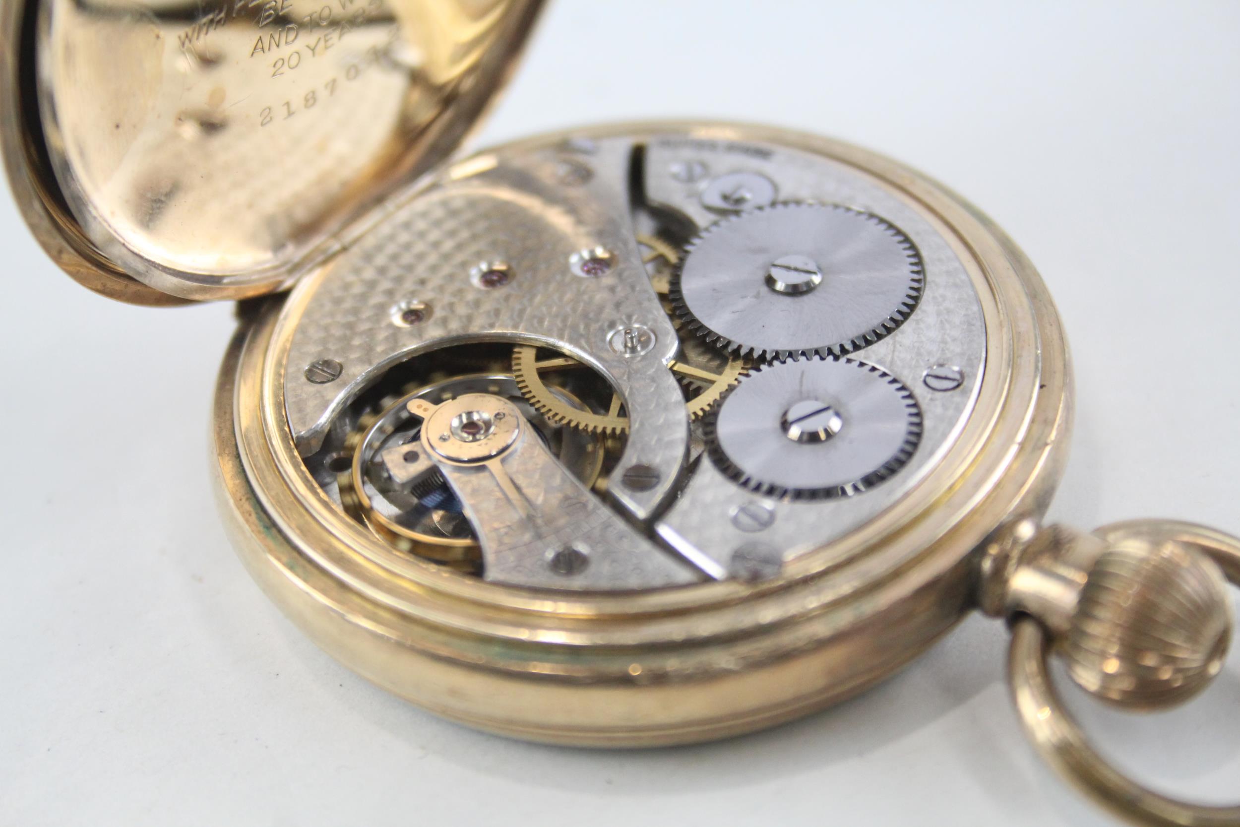 H. SAMUEL Gents Rolled Gold Open Face Pocket Watch Hand-wind WORKING - H. SAMUEL Gents Rolled Gold - Image 3 of 5