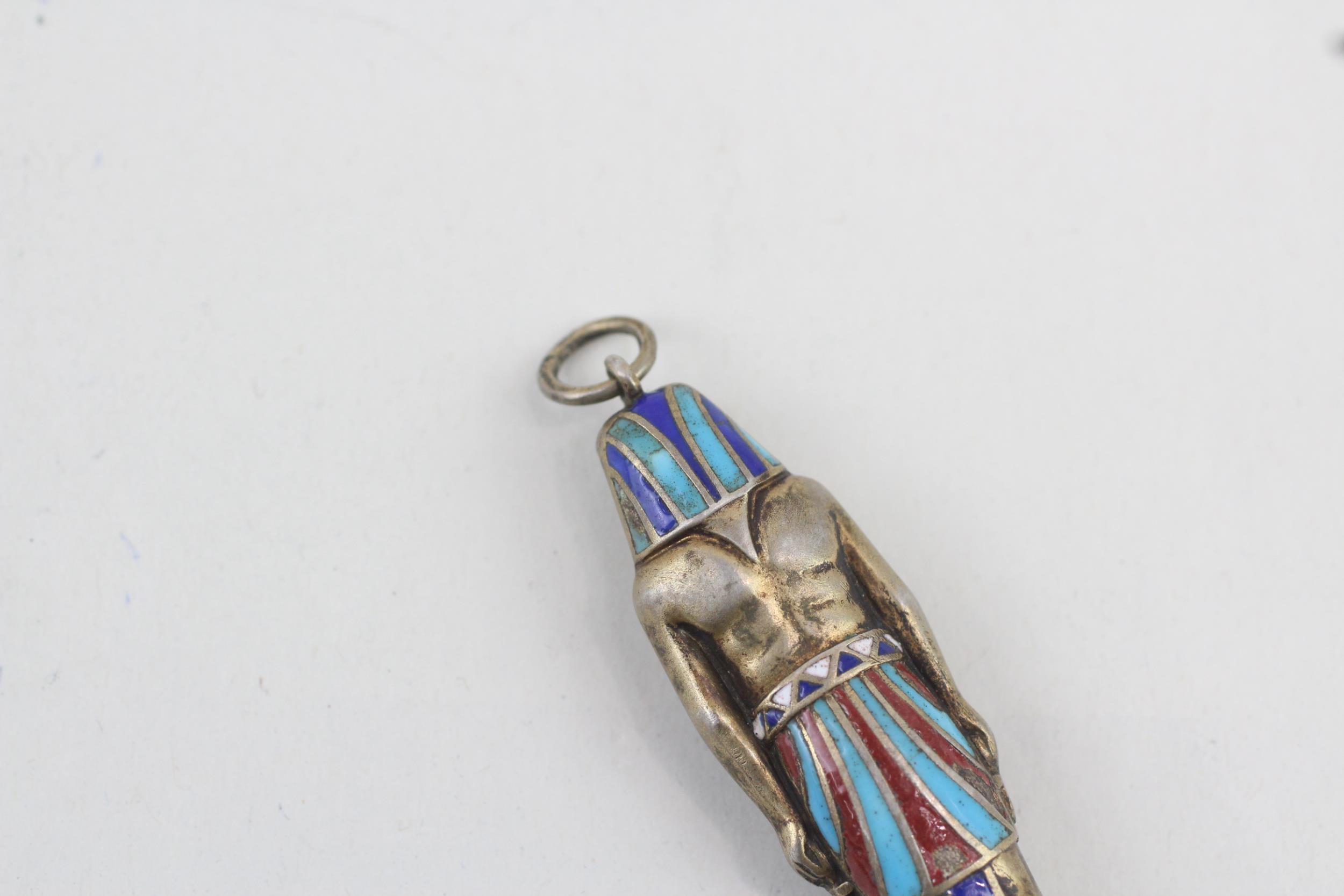 Silver Egyptian revival mechanical pencil (as found) (12g) - Image 3 of 6