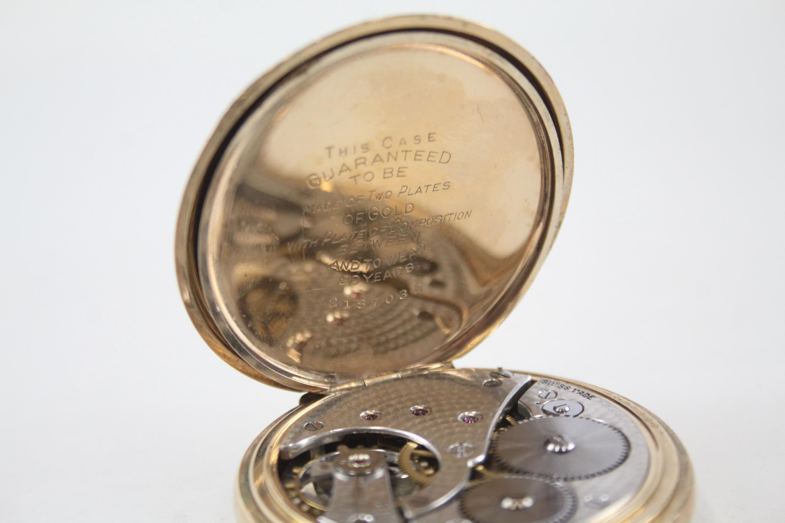 H. SAMUEL Gents Rolled Gold Open Face Pocket Watch Hand-wind WORKING - H. SAMUEL Gents Rolled Gold - Image 4 of 5