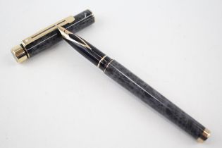 Vintage SHEAFFER Targa Grey Lacquer Fountain Pen w/ 14ct Gold Nib WRITING - Dip Tested & WRITING