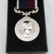 Boxed ERII RAF Officers LSGC medal names Sqdn Ldr DA Hogg RAF 2659058L -